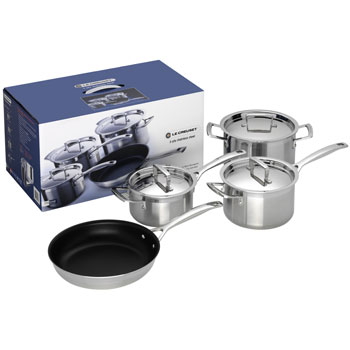 JAMIE OLIVER 5-PIECE COOKWARE SET WITH BONUS MATCHING JAMIE OLIVER SHARKS TOOTH GRILLPAN